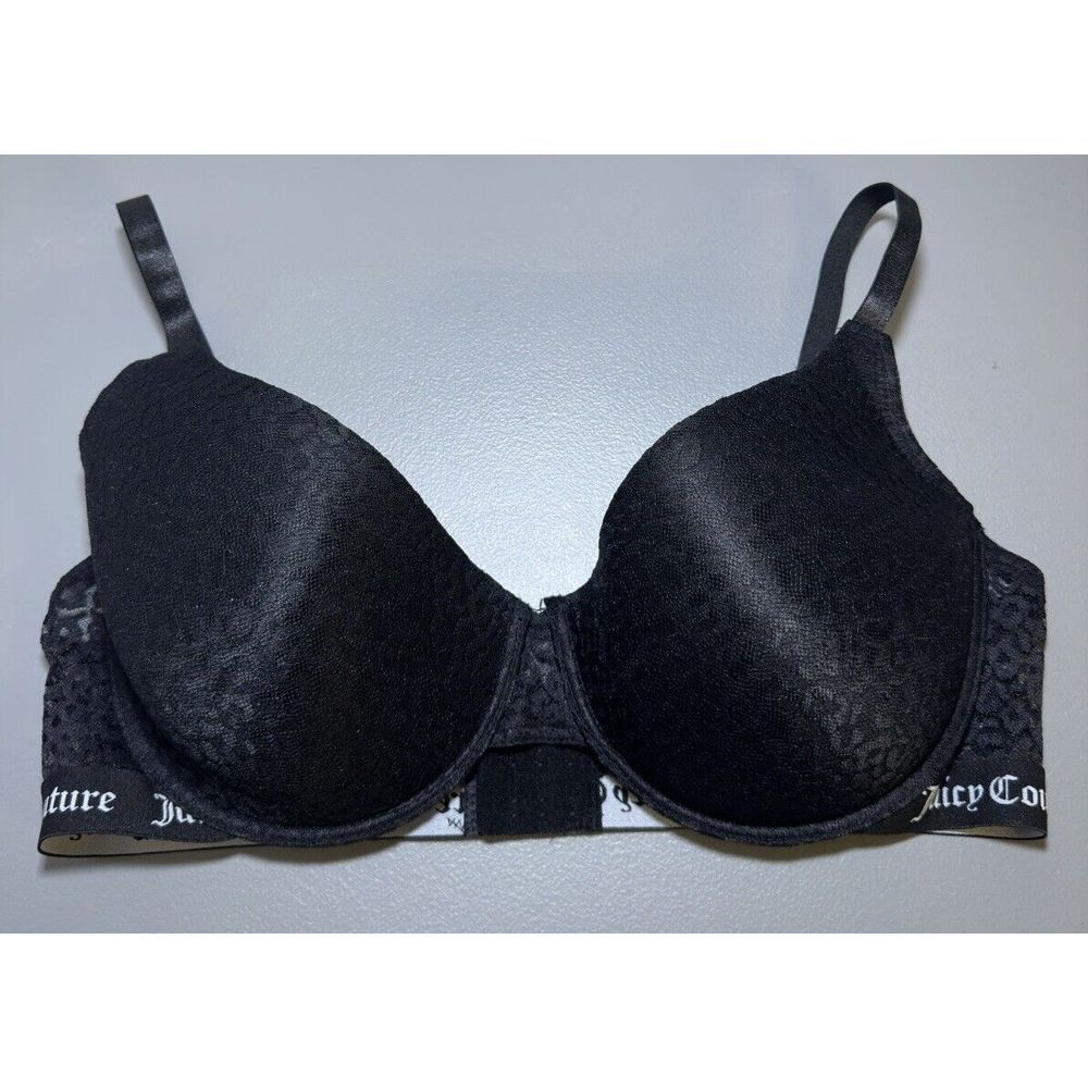 Women's Juicy Couture Los Angeles California Intimates Bra Collection Black Lace